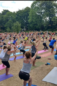 Yoga in the Park - Dartmouth Square Logo