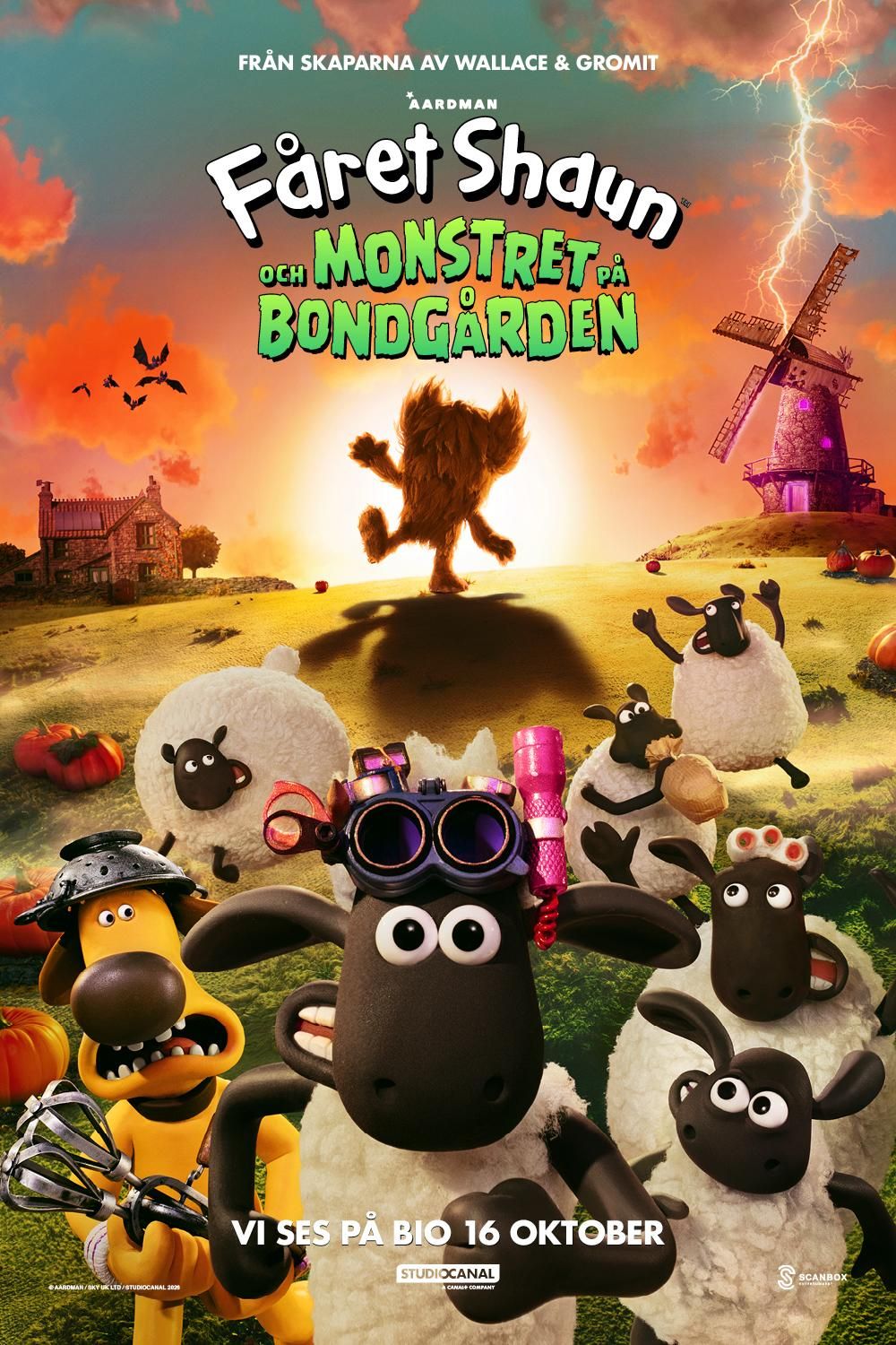 Fåret Shaun och monstret på bondgården poster image