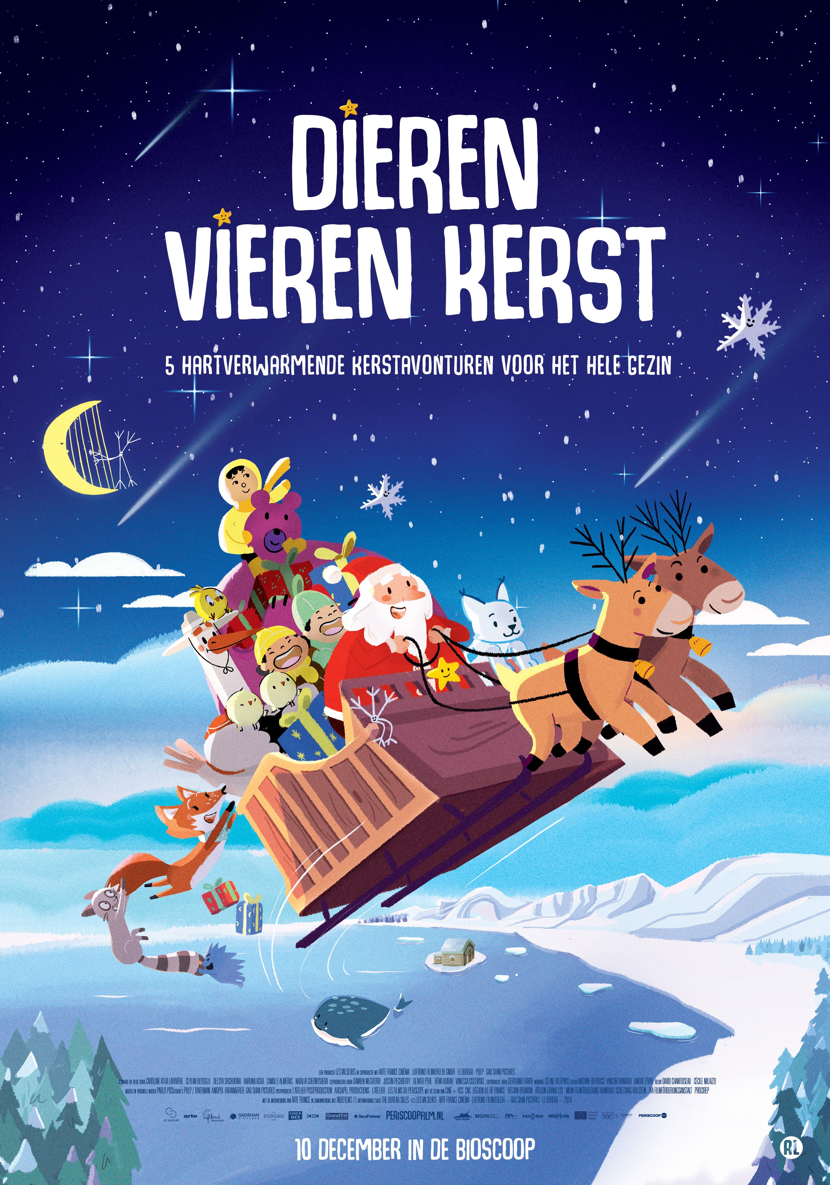 Dieren vieren kerst poster image