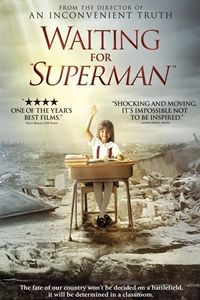 Waiting for Superman"" logo