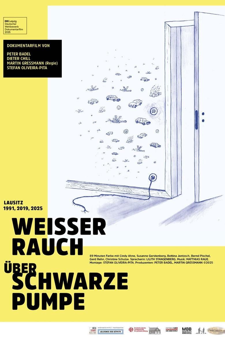 Weißer Rauch über Schwarze Pumpe poster image